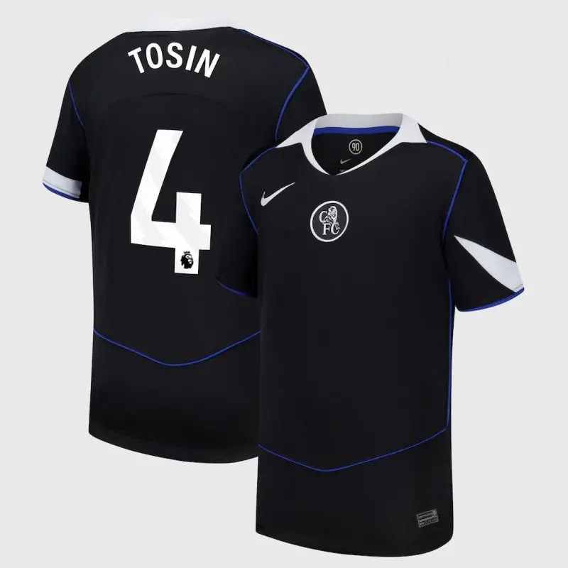 Chelsea chelsea nike drittes stadiontrikot 2025-26 – jugendliche mit tosin 4-aufdruck Trikot - Exklusive Chelsea Fußballbekleidung