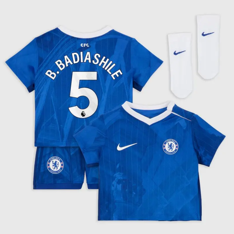 Chelsea chelsea nike heimstadion-kit 2025-26 – kleinkinder mit b. badiashile 5-aufdruck Trikot - Exklusive Chelsea Fußballbekleidung