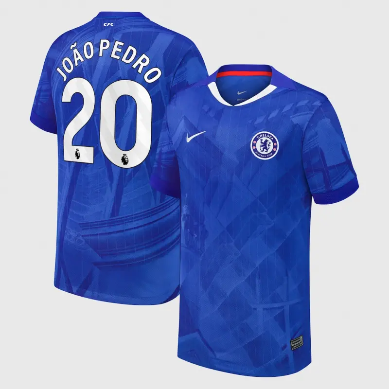 Chelsea chelsea nike heimstadion-trikot 2025-26 – jugendliche mit joão pedro 20-aufdruck Trikot - Exklusive Chelsea Fußballbekleidung