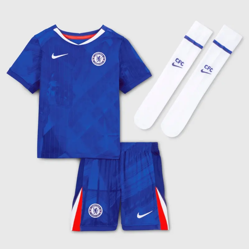 Chelsea chelsea nike heimstadion-trikot 2025-26 – kleine jugendliche mit gusto 27-aufdruck Trikot - Exklusive Chelsea Fußballbekleidung