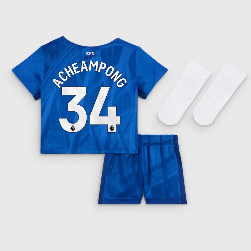 Chelsea chelsea nike heimstadion-trikot 2025-26 – kleinkinder mit acheampong 34-aufdruck Trikot - Exklusive Chelsea Fußballbekleidung Chelsea chelsea nike heimstadion-trikot 2025-26 – kleinkinder mit acheampong 34-aufdruck Trikot - Exklusive Chelsea Fußballbekleidung