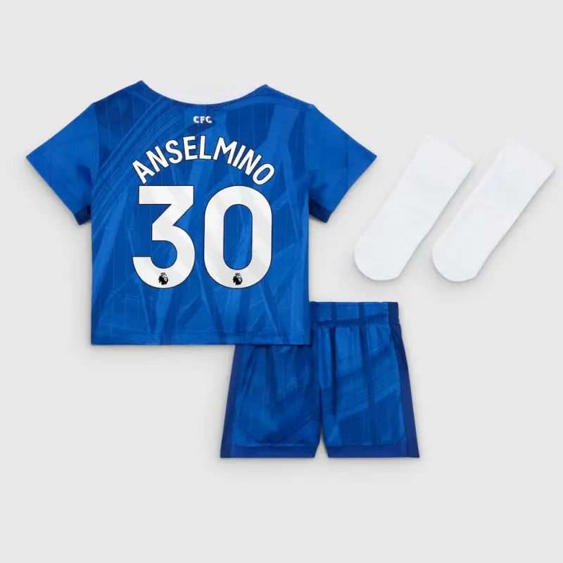 Chelsea chelsea nike heimstadion-trikot 2025-26 – kleinkinder mit anselmino 30-aufdruck Trikot - Exklusive Chelsea Fußballbekleidung Chelsea chelsea nike heimstadion-trikot 2025-26 – kleinkinder mit anselmino 30-aufdruck Trikot - Exklusive Chelsea Fußballbekleidung