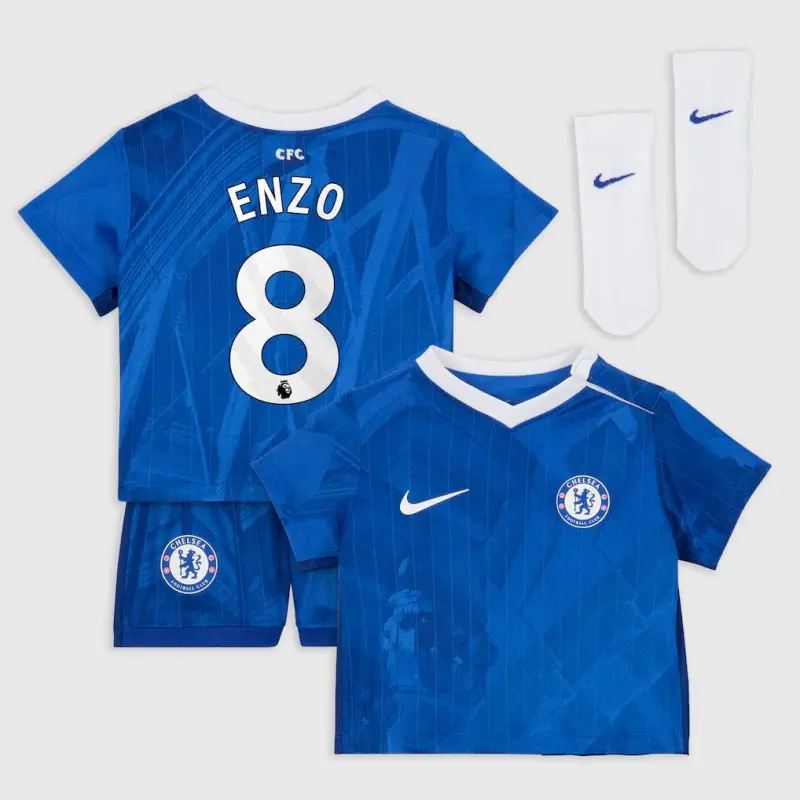 Chelsea chelsea nike heimstadion-trikot 2025-26 – kleinkinder mit enzo 8-aufdruck Trikot - Exklusive Chelsea Fußballbekleidung