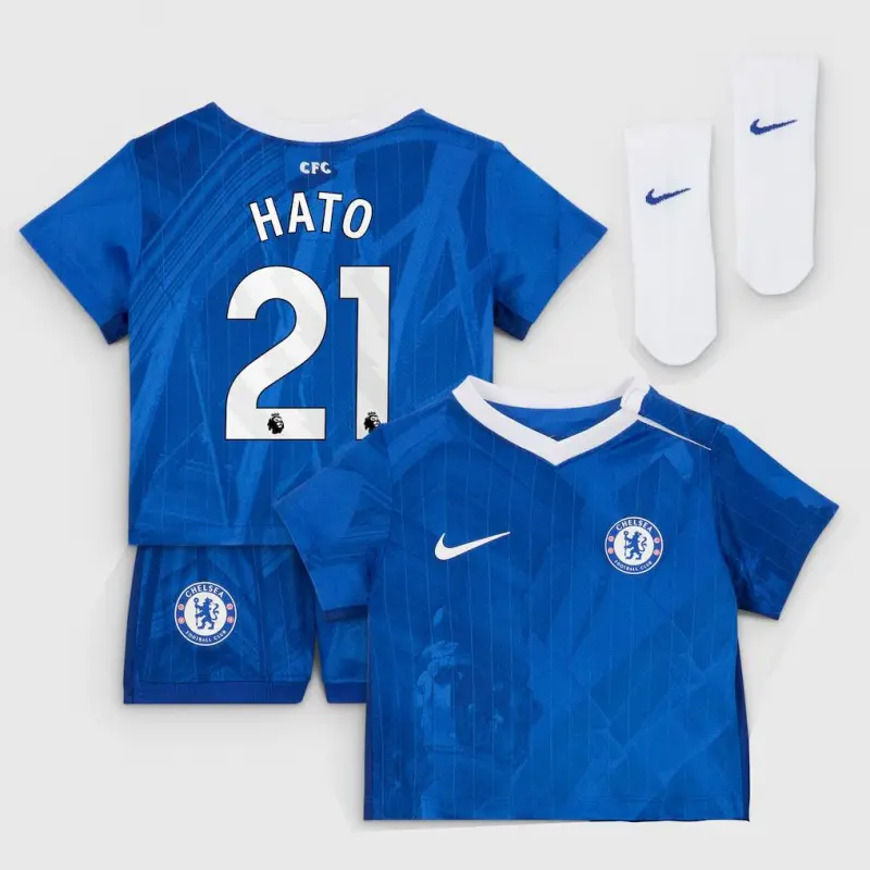 Chelsea chelsea nike heimstadion-trikot 2025-26 – kleinkinder mit hato 21-aufdruck Trikot - Exklusive Chelsea Fußballbekleidung