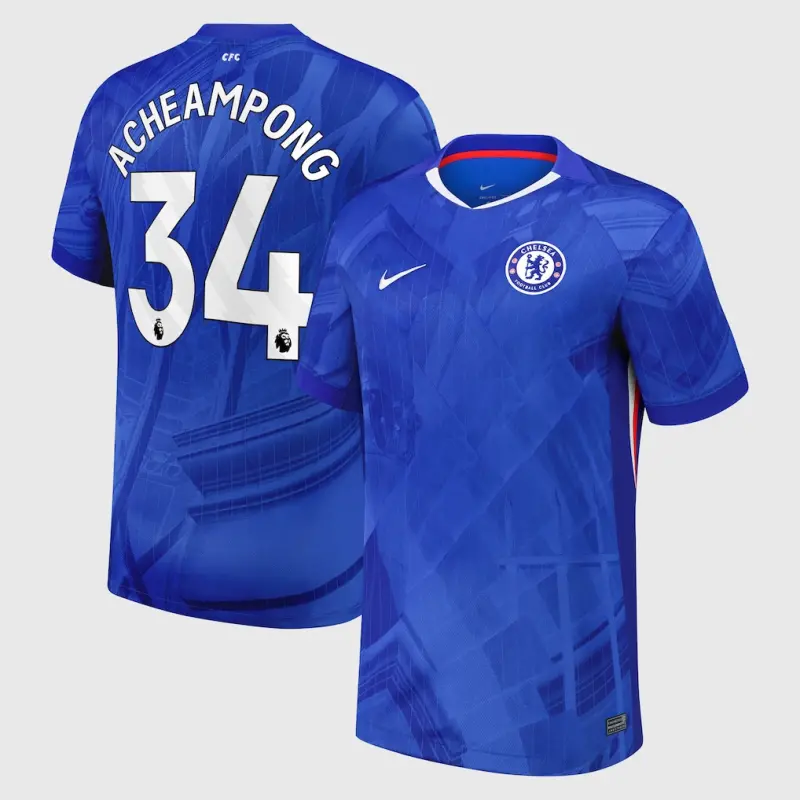 Chelsea chelsea nike heimstadiontrikot 2025-26 mit acheampong 34-aufdruck Trikot - Exklusive Chelsea Fußballbekleidung