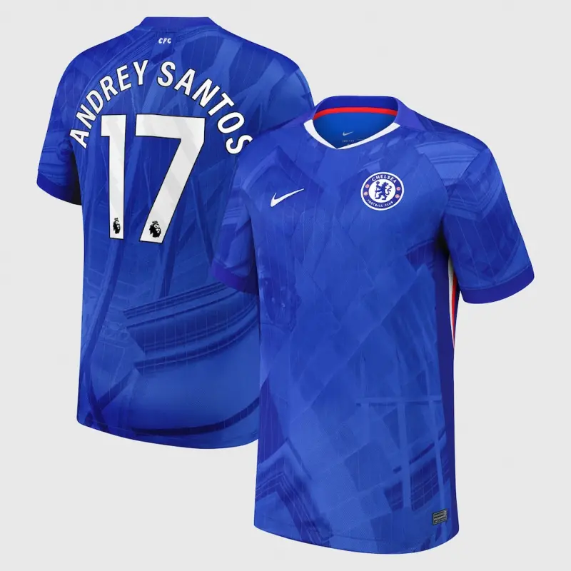 Chelsea chelsea nike heimstadiontrikot 2025-26 mit andrey santos 17-aufdruck Trikot - Exklusive Chelsea Fußballbekleidung
