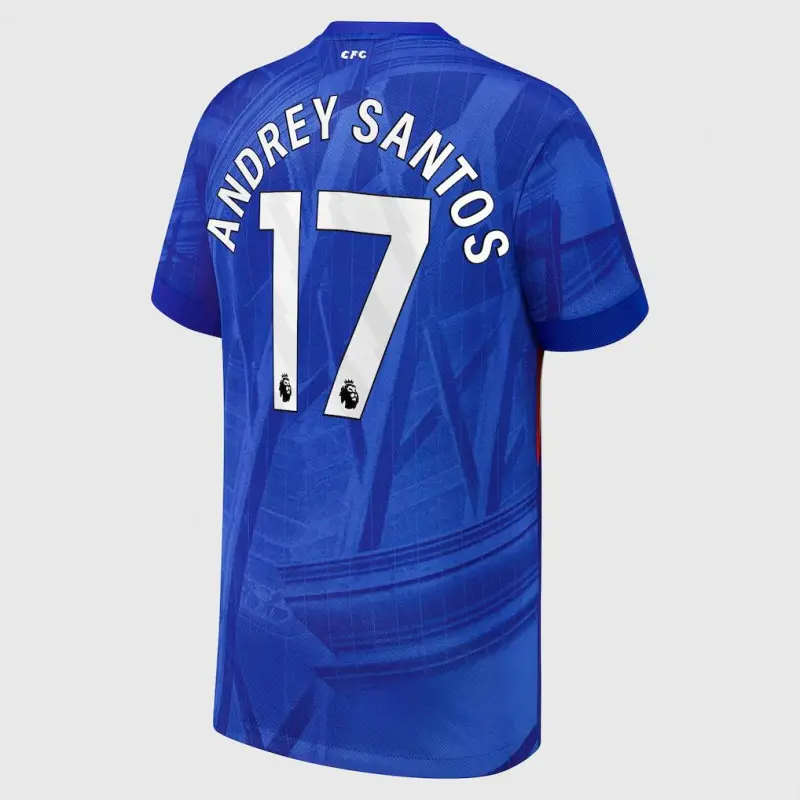 Chelsea chelsea nike heimstadiontrikot 2025-26 – jugendliche mit andrey santos 17-aufdruck Trikot - Exklusive Chelsea Fußballbekleidung Chelsea chelsea nike heimstadiontrikot 2025-26 – jugendliche mit andrey santos 17-aufdruck Trikot - Exklusive Chelsea Fußballbekleidung