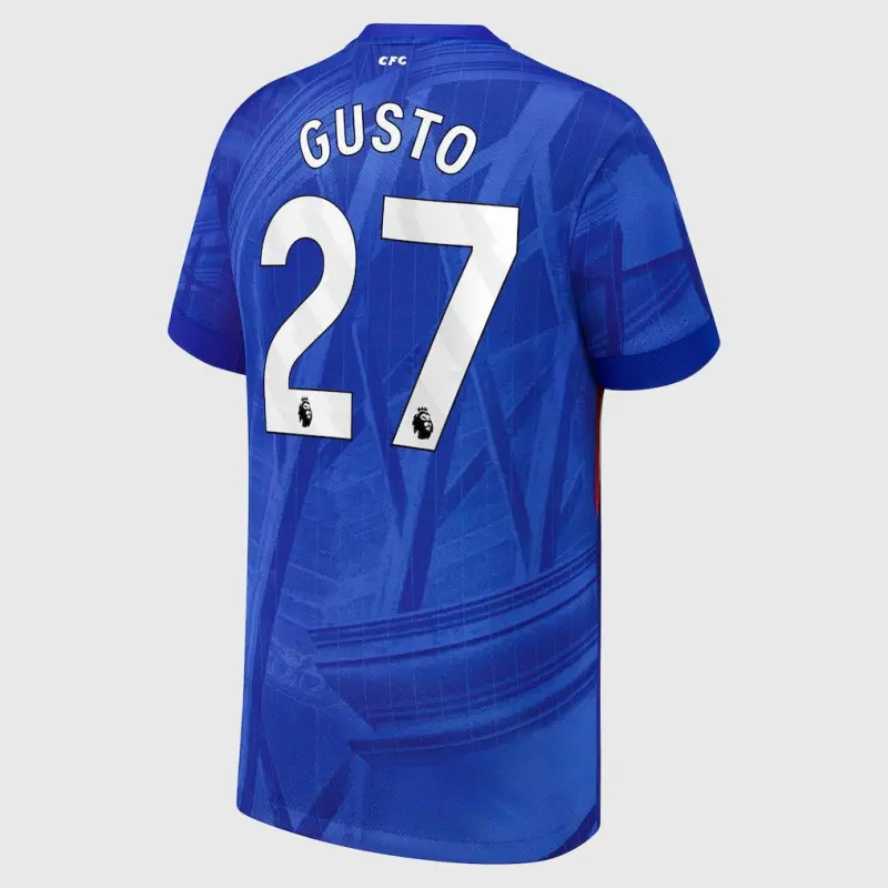 Chelsea chelsea nike heimstadiontrikot 2025-26 – jugendliche mit gusto 27-aufdruck Trikot - Exklusive Chelsea Fußballbekleidung Chelsea chelsea nike heimstadiontrikot 2025-26 – jugendliche mit gusto 27-aufdruck Trikot - Exklusive Chelsea Fußballbekleidung