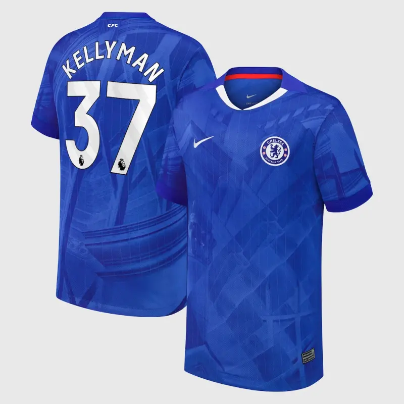 Chelsea chelsea nike heimstadiontrikot 2025-26 – jugendliche mit kellyman 37-aufdruck Trikot - Exklusive Chelsea Fußballbekleidung