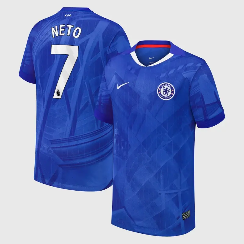 Chelsea chelsea nike heimstadiontrikot 2025-26 – jugendliche mit neto 7-aufdruck Trikot - Exklusive Chelsea Fußballbekleidung