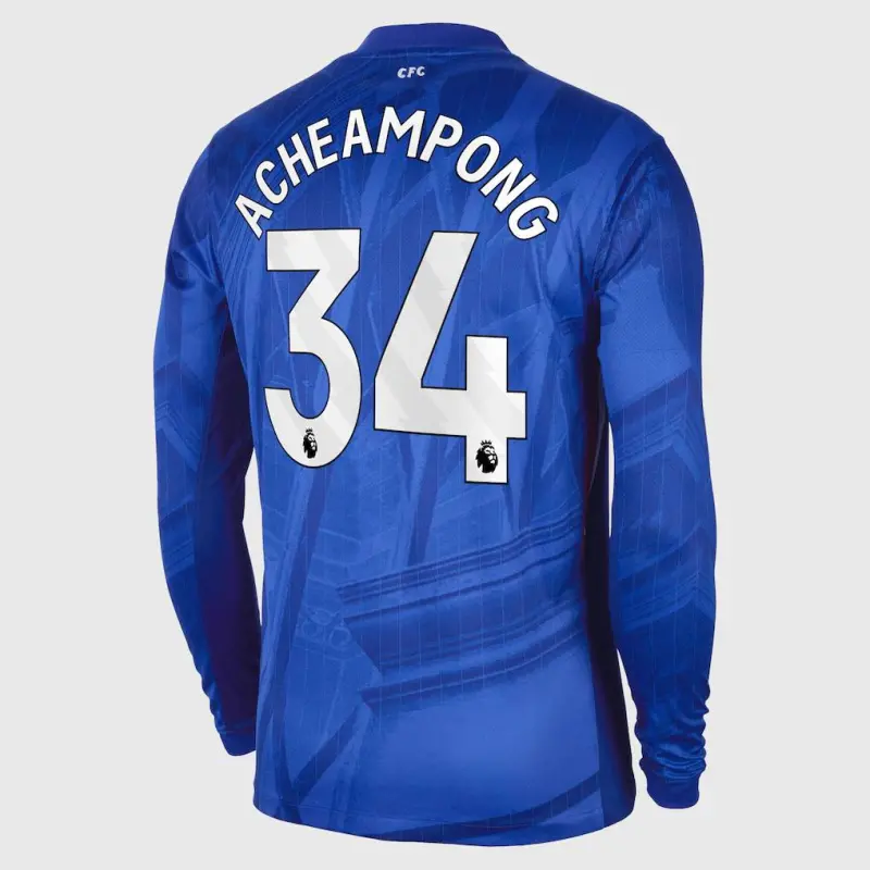 Chelsea chelsea nike home stadium langarmtrikot 2025-26 mit acheampong 34-aufdruck Trikot - Exklusive Chelsea Fußballbekleidung Chelsea chelsea nike home stadium langarmtrikot 2025-26 mit acheampong 34-aufdruck Trikot - Exklusive Chelsea Fußballbekleidung