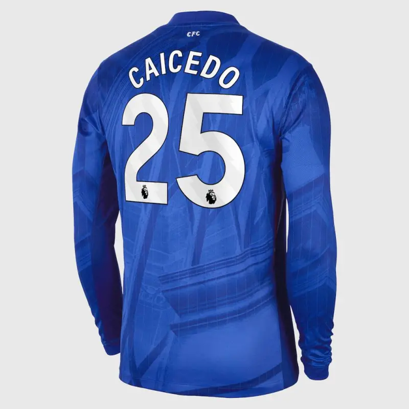 Chelsea chelsea nike home stadium langarmtrikot 2025-26 mit caicedo 25-aufdruck Trikot - Exklusive Chelsea Fußballbekleidung Chelsea chelsea nike home stadium langarmtrikot 2025-26 mit caicedo 25-aufdruck Trikot - Exklusive Chelsea Fußballbekleidung