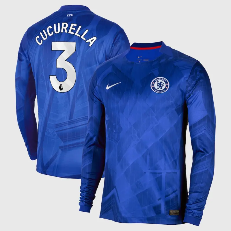 Chelsea chelsea nike home stadium langarmtrikot 2025-26 mit cucurella 3-aufdruck Trikot - Exklusive Chelsea Fußballbekleidung