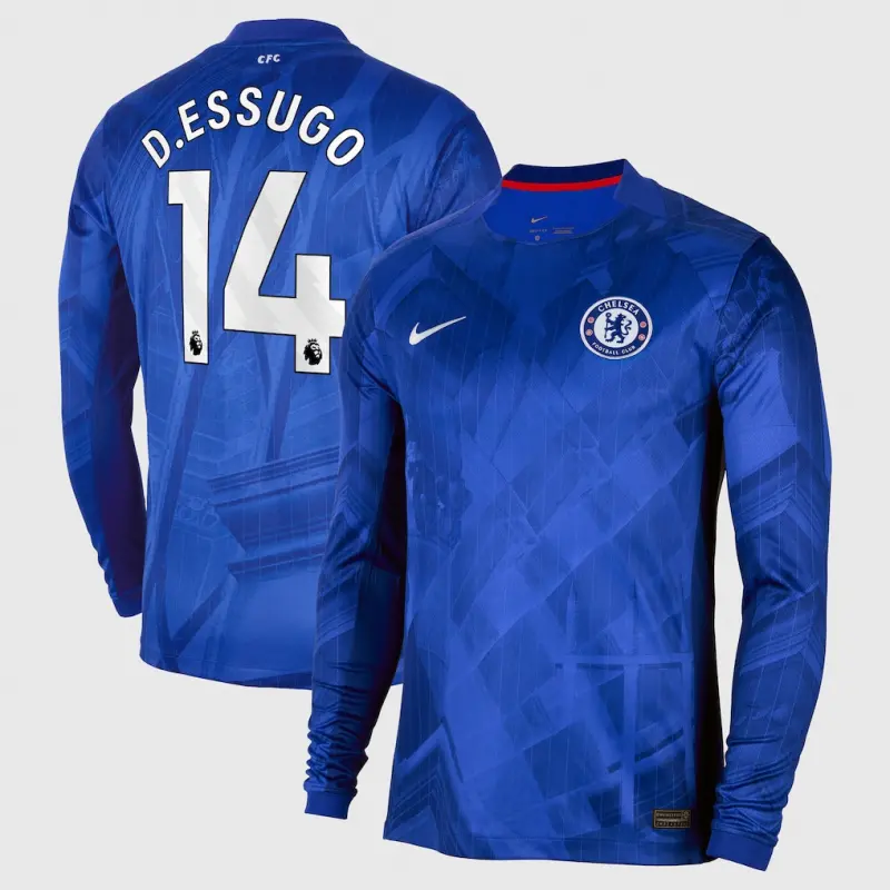 Chelsea chelsea nike home stadium langarmtrikot 2025-26 mit d.essugo 14 aufdruck Trikot - Exklusive Chelsea Fußballbekleidung