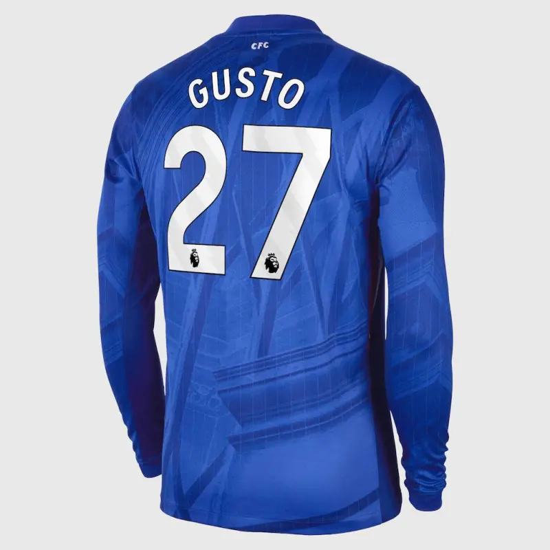 Chelsea chelsea nike home stadium langarmtrikot 2025-26 mit gusto 27-aufdruck Trikot - Exklusive Chelsea Fußballbekleidung Chelsea chelsea nike home stadium langarmtrikot 2025-26 mit gusto 27-aufdruck Trikot - Exklusive Chelsea Fußballbekleidung