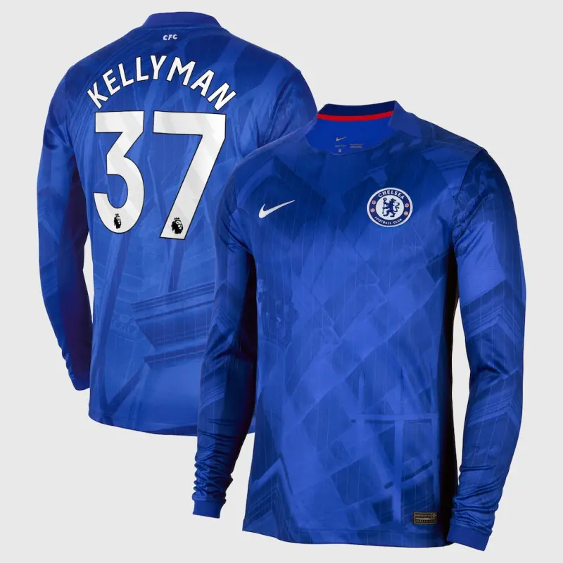 Chelsea chelsea nike home stadium langarmtrikot 2025-26 mit kellyman 37-aufdruck Trikot - Exklusive Chelsea Fußballbekleidung