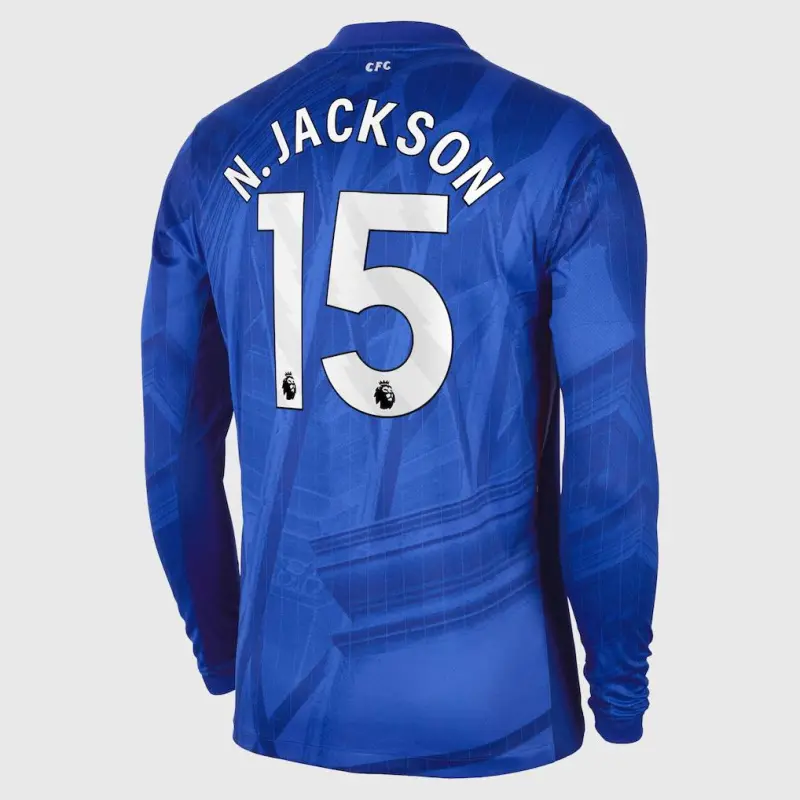 Chelsea chelsea nike home stadium langarmtrikot 2025-26 mit n.jackson 15 aufdruck Trikot - Exklusive Chelsea Fußballbekleidung Chelsea chelsea nike home stadium langarmtrikot 2025-26 mit n.jackson 15 aufdruck Trikot - Exklusive Chelsea Fußballbekleidung