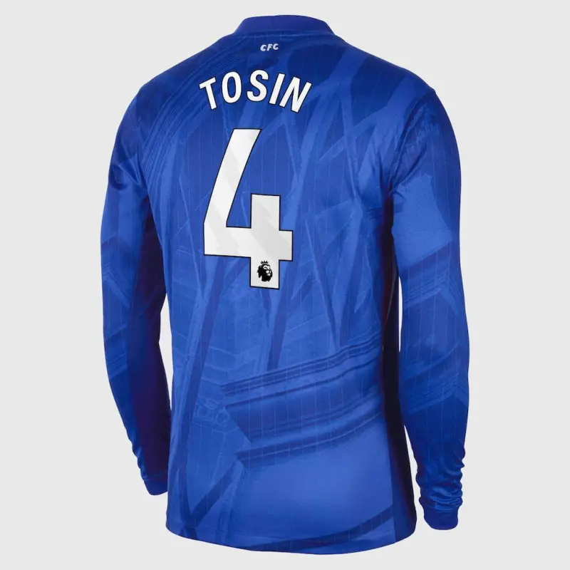 Chelsea chelsea nike home stadium langarmtrikot 2025-26 mit tosin 4-aufdruck Trikot - Exklusive Chelsea Fußballbekleidung Chelsea chelsea nike home stadium langarmtrikot 2025-26 mit tosin 4-aufdruck Trikot - Exklusive Chelsea Fußballbekleidung