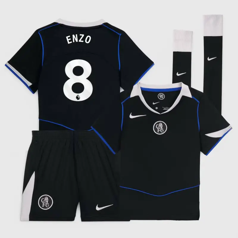 Chelsea chelsea nike third stadium mini kit 2025-26 – kleine jugendliche mit enzo 8-aufdruck Trikot - Exklusive Chelsea Fußballbekleidung