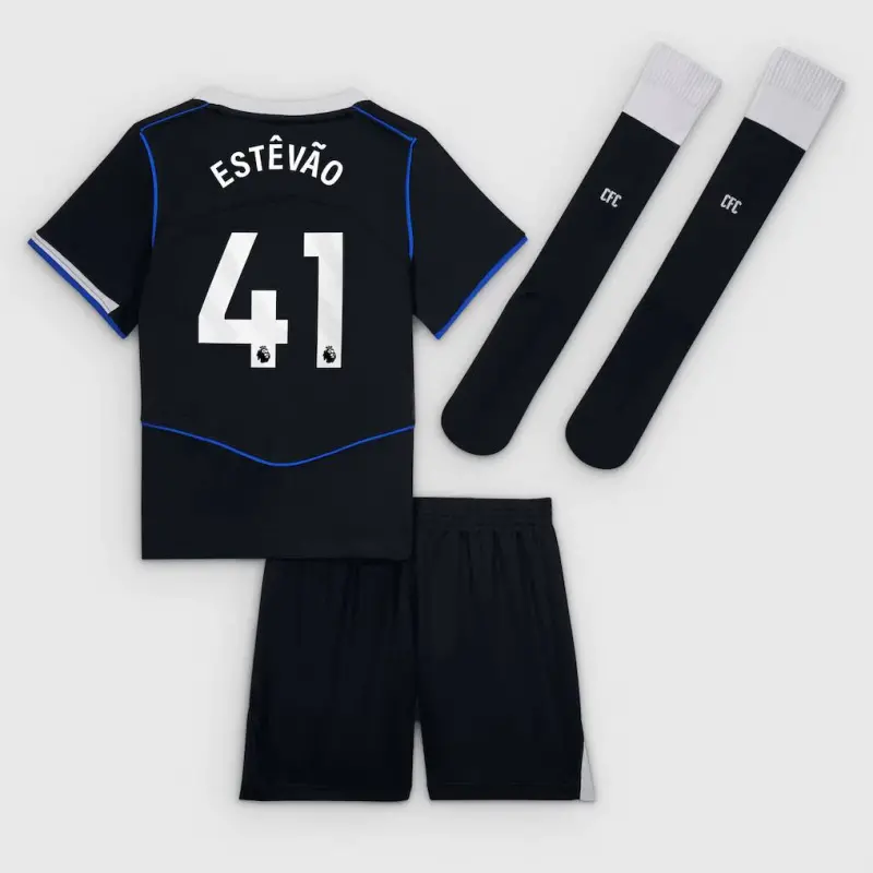 Chelsea chelsea nike third stadium mini kit 2025-26 – kleine jugendliche mit estêvão 41-aufdruck Trikot - Exklusive Chelsea Fußballbekleidung Chelsea chelsea nike third stadium mini kit 2025-26 – kleine jugendliche mit estêvão 41-aufdruck Trikot - Exklusive Chelsea Fußballbekleidung