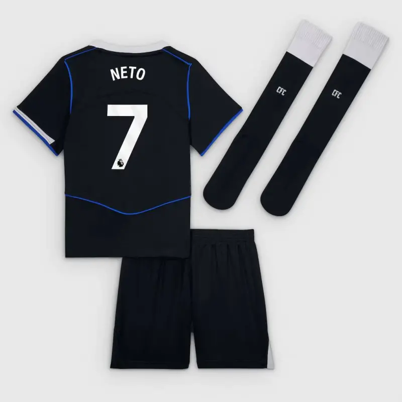 Chelsea chelsea nike third stadium mini kit 2025-26 – kleine jugendliche mit neto 7-aufdruck Trikot - Exklusive Chelsea Fußballbekleidung Chelsea chelsea nike third stadium mini kit 2025-26 – kleine jugendliche mit neto 7-aufdruck Trikot - Exklusive Chelsea Fußballbekleidung