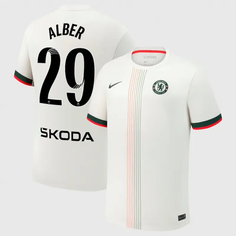 Chelsea chelsea wsl nike auswärtsstadiontrikot 2025-26 mit alber 29-aufdruck Trikot - Exklusive Chelsea Fußballbekleidung