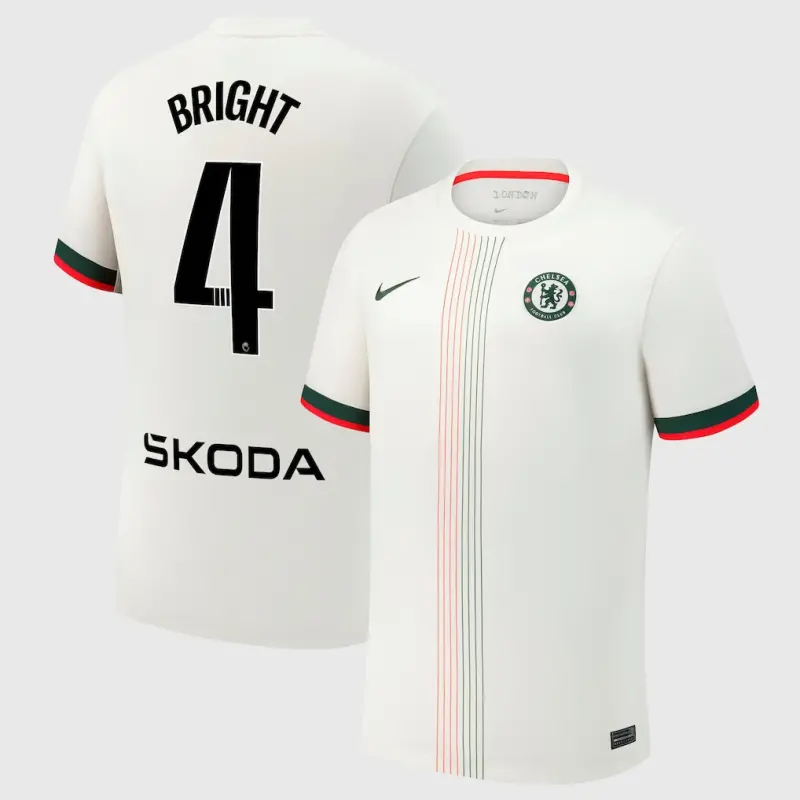 Chelsea chelsea wsl nike auswärtsstadiontrikot 2025-26 mit bright 4-aufdruck Trikot - Exklusive Chelsea Fußballbekleidung