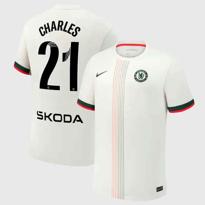 Chelsea chelsea wsl nike auswärtsstadiontrikot 2025-26 mit charles 21-aufdruck Trikot - Exklusive Chelsea Fußballbekleidung