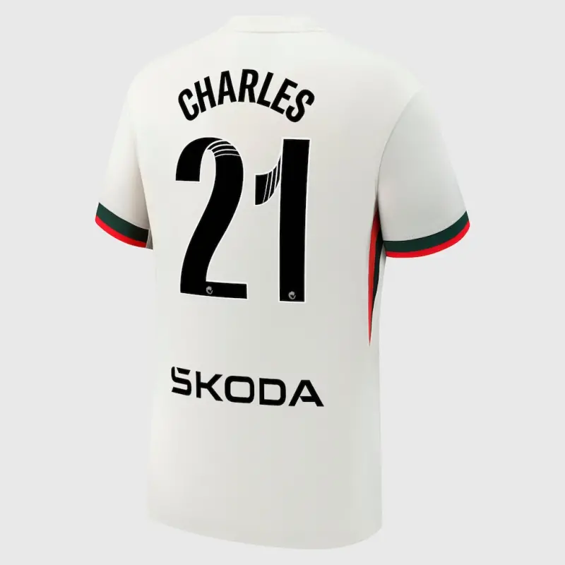 Chelsea chelsea wsl nike auswärtsstadiontrikot 2025-26 mit charles 21-aufdruck Trikot - Exklusive Chelsea Fußballbekleidung Chelsea chelsea wsl nike auswärtsstadiontrikot 2025-26 mit charles 21-aufdruck Trikot - Exklusive Chelsea Fußballbekleidung