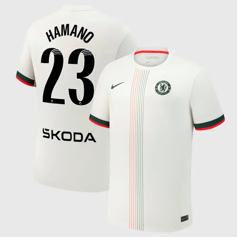 Chelsea chelsea wsl nike auswärtsstadiontrikot 2025-26 mit hamano 23-aufdruck Trikot - Exklusive Chelsea Fußballbekleidung