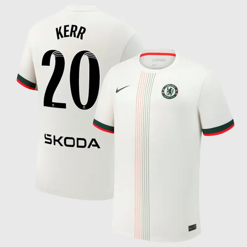 Chelsea chelsea wsl nike auswärtsstadiontrikot 2025-26 mit kerr 20-aufdruck Trikot - Exklusive Chelsea Fußballbekleidung