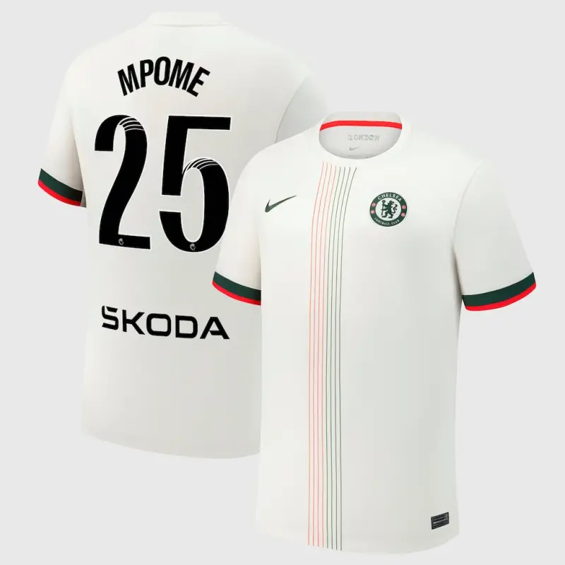 Chelsea chelsea wsl nike auswärtsstadiontrikot 2025-26 mit mpome 25-aufdruck Trikot - Exklusive Chelsea Fußballbekleidung
