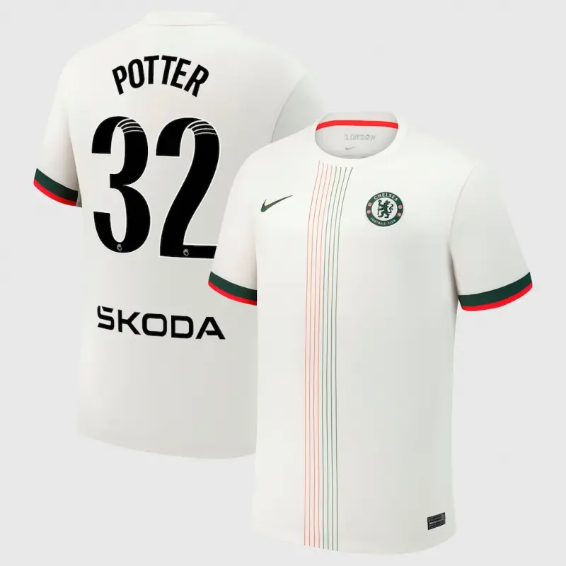 Chelsea chelsea wsl nike auswärtsstadiontrikot 2025-26 mit potter 32-aufdruck Trikot - Exklusive Chelsea Fußballbekleidung