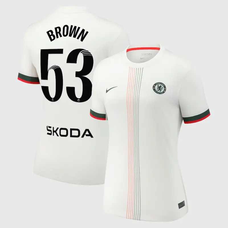 Chelsea chelsea wsl nike auswärtsstadiontrikot 2025-26 – damen mit braunem 53-aufdruck Trikot - Exklusive Chelsea Fußballbekleidung