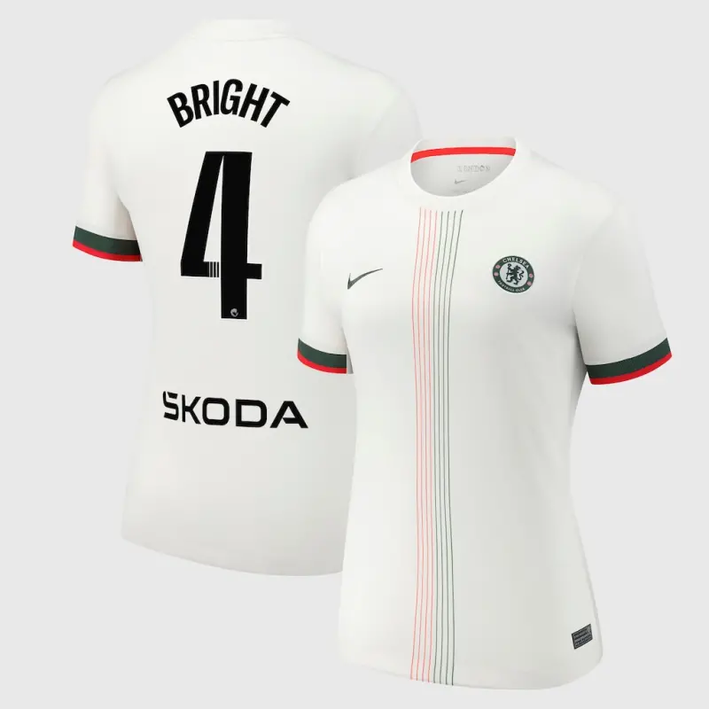 Chelsea chelsea wsl nike auswärtsstadiontrikot 2025-26 – damen mit bright 4-aufdruck Trikot - Exklusive Chelsea Fußballbekleidung