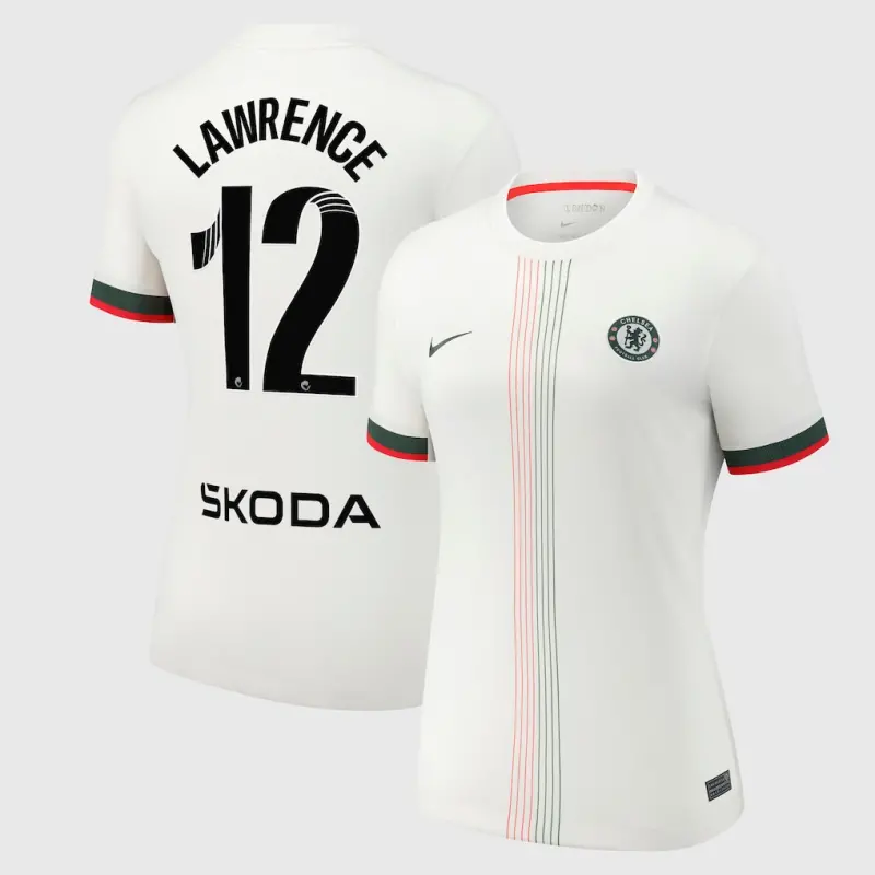 Chelsea chelsea wsl nike auswärtsstadiontrikot 2025-26 – damen mit lawrence 12-aufdruck Trikot - Exklusive Chelsea Fußballbekleidung