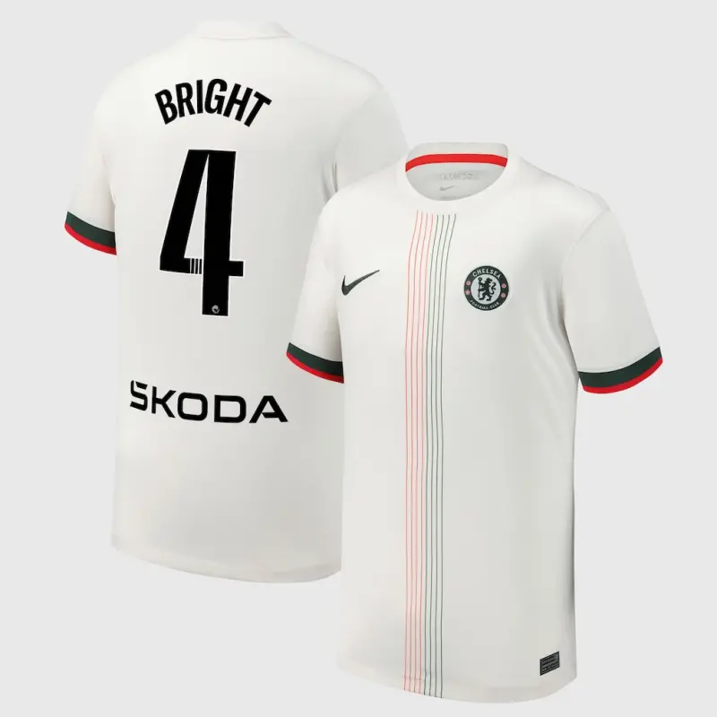Chelsea chelsea wsl nike auswärtsstadiontrikot 2025-26 – jugendliche mit bright 4-aufdruck Trikot - Exklusive Chelsea Fußballbekleidung