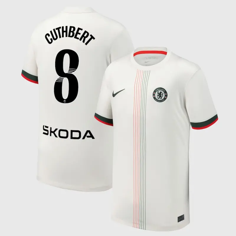 Chelsea chelsea wsl nike auswärtsstadiontrikot 2025-26 – jugendliche mit cuthbert 8-aufdruck Trikot - Exklusive Chelsea Fußballbekleidung