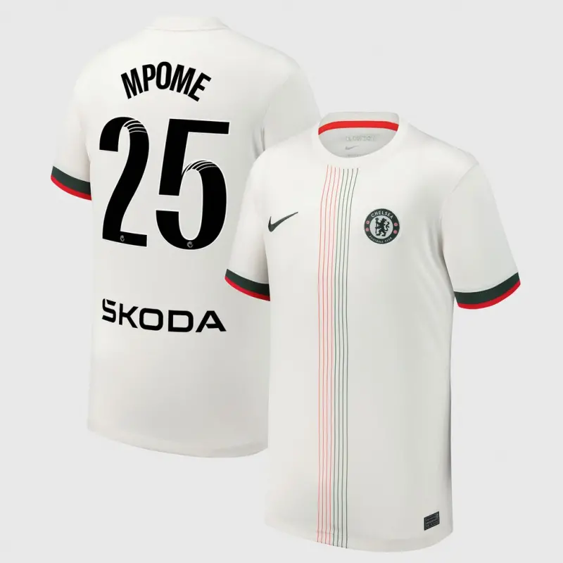 Chelsea chelsea wsl nike auswärtsstadiontrikot 2025-26 – jugendliche mit mpome 25-aufdruck Trikot - Exklusive Chelsea Fußballbekleidung