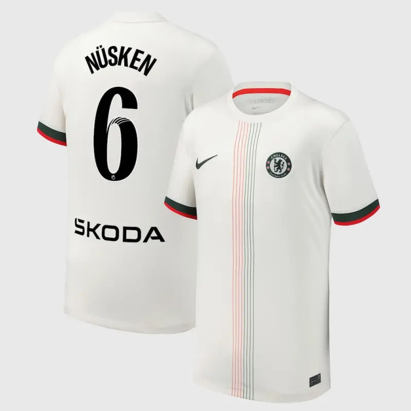 Chelsea chelsea wsl nike away stadium shirt 2025-26 – jugendliche mit nüsken 6 aufdruck Trikot - Exklusive Chelsea Fußballbekleidung