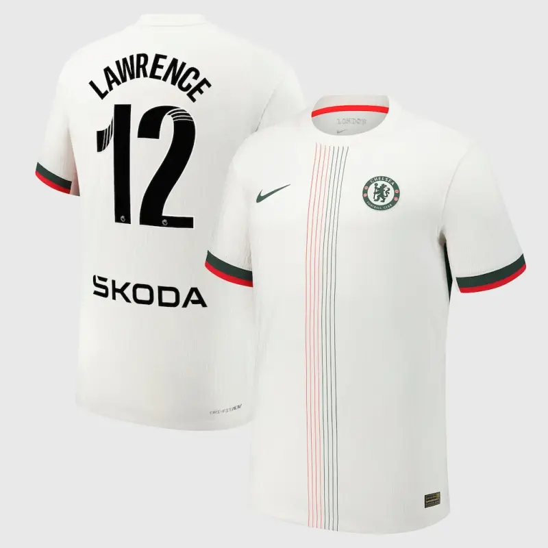 Chelsea chelsea wsl nike dri-fit adv auswärtsspieltrikot 2025-26 mit lawrence 12-aufdruck Trikot - Exklusive Chelsea Fußballbekleidung