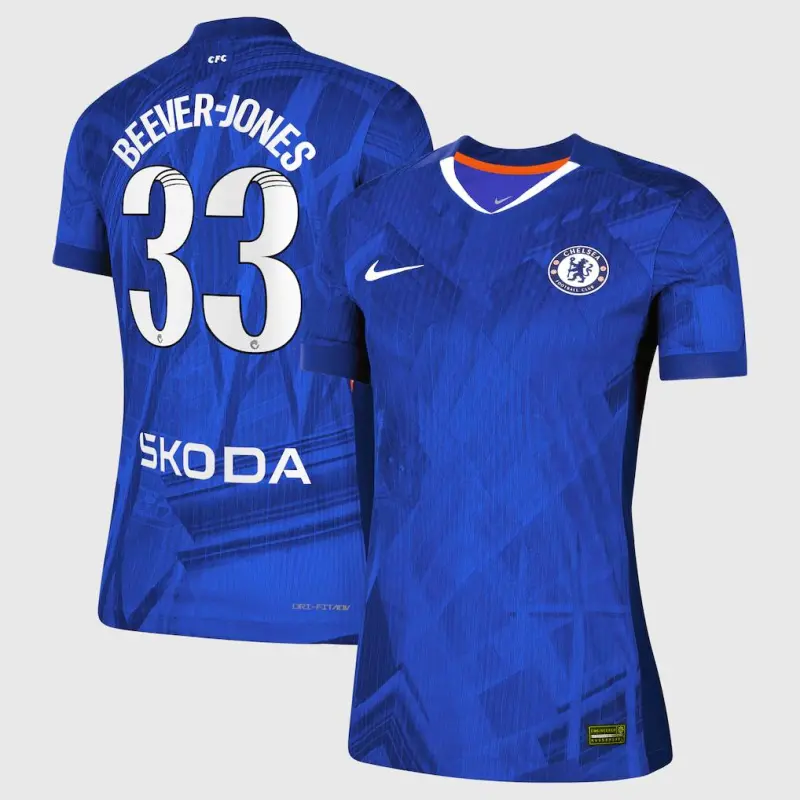 Chelsea chelsea wsl nike dri-fit adv heimspieltrikot 2025-26 – damen mit beever-jones 33-aufdruck Trikot - Exklusive Chelsea Fußballbekleidung