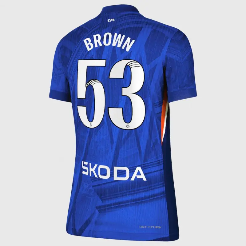 Chelsea chelsea wsl nike dri-fit adv heimspieltrikot 2025-26 – damen mit braunem 53-aufdruck Trikot - Exklusive Chelsea Fußballbekleidung Chelsea chelsea wsl nike dri-fit adv heimspieltrikot 2025-26 – damen mit braunem 53-aufdruck Trikot - Exklusive Chelsea Fußballbekleidung