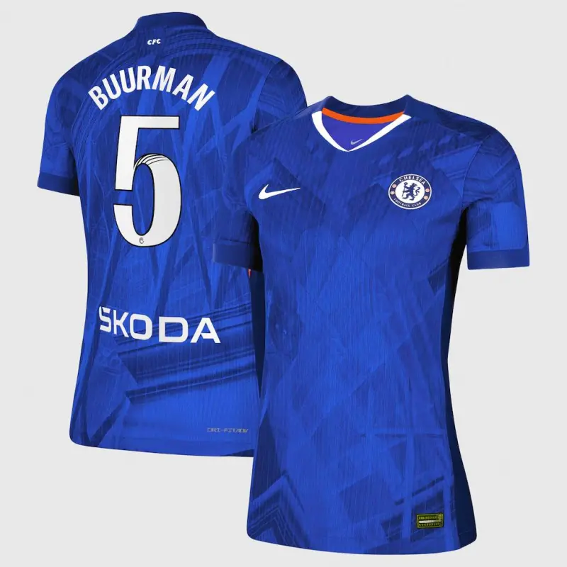 Chelsea chelsea wsl nike dri-fit adv heimspieltrikot 2025-26 – damen mit buurman 5-aufdruck Trikot - Exklusive Chelsea Fußballbekleidung