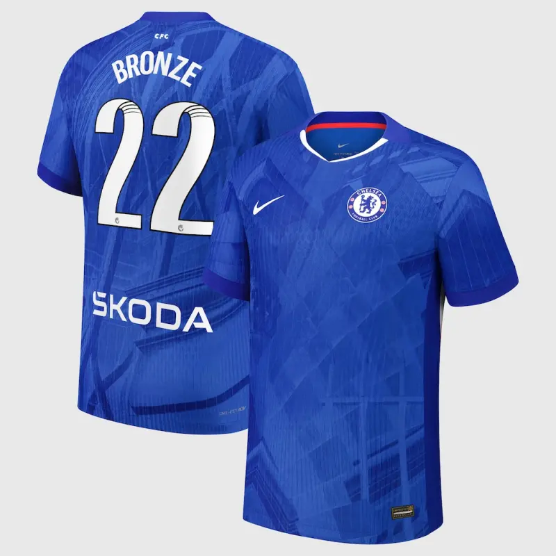 Chelsea chelsea wsl nike dri-fit adv heimspieltrikot 2025-26 – jugendliche mit aufdruck bronze 22 Trikot - Exklusive Chelsea Fußballbekleidung