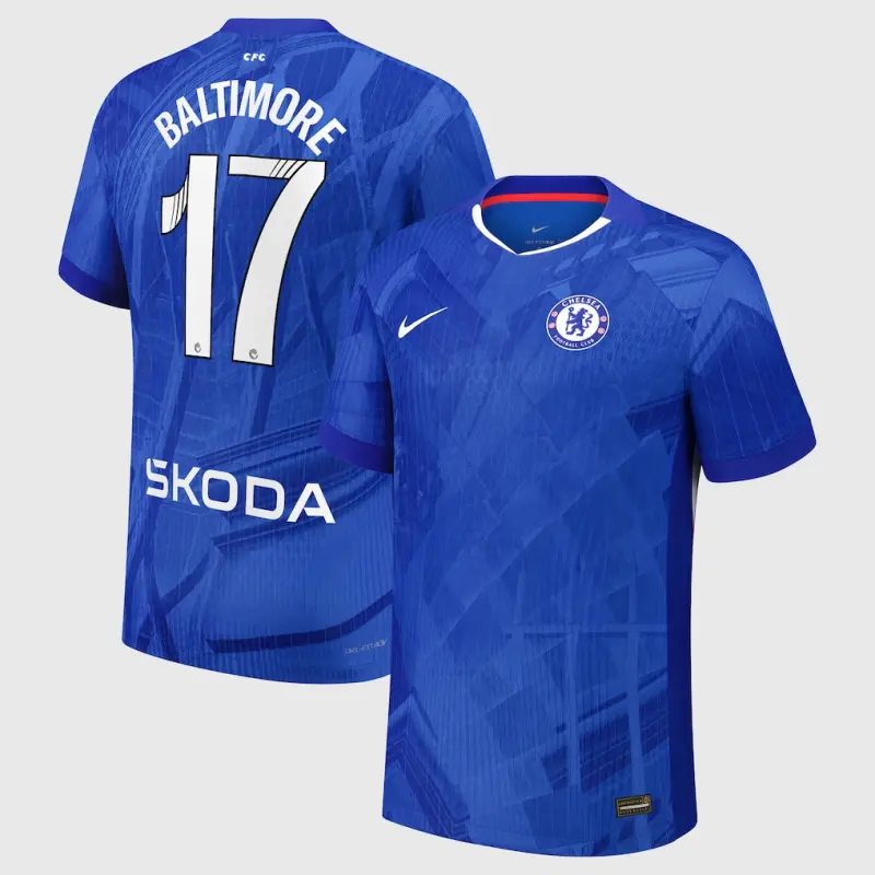 Chelsea chelsea wsl nike dri-fit adv heimspieltrikot 2025-26 – jugendliche mit baltimore 17-aufdruck Trikot - Exklusive Chelsea Fußballbekleidung