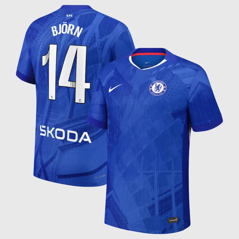 Chelsea chelsea wsl nike dri-fit adv heimspieltrikot 2025-26 – jugendliche mit björn 14-aufdruck Trikot - Exklusive Chelsea Fußballbekleidung