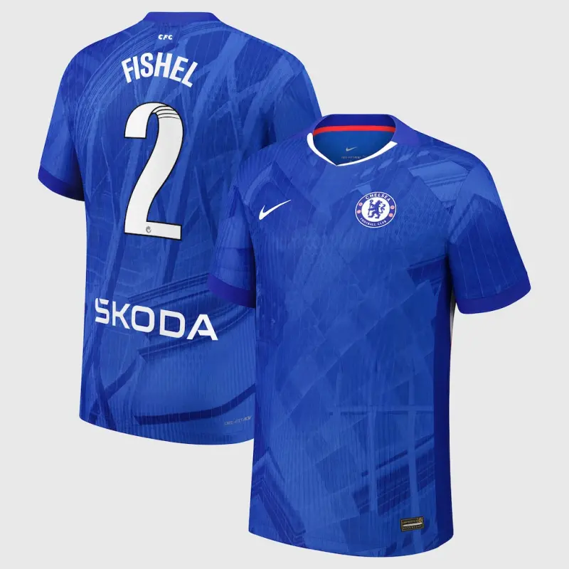 Chelsea chelsea wsl nike dri-fit adv heimspieltrikot 2025-26 – jugendliche mit fishel 2-aufdruck Trikot - Exklusive Chelsea Fußballbekleidung