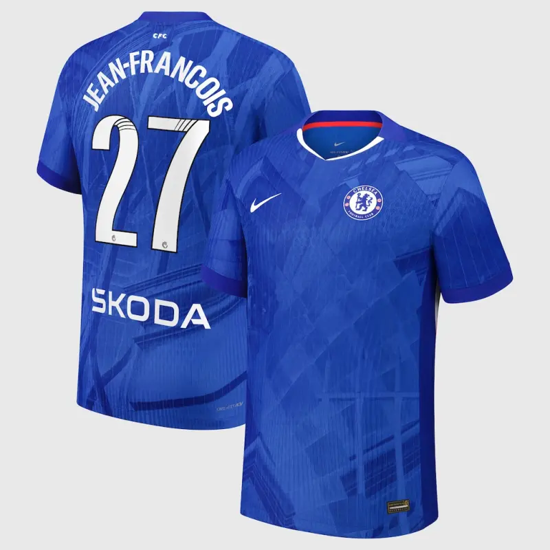 Chelsea chelsea wsl nike dri-fit adv heimspieltrikot 2025-26 – jugendliche mit jean-francois 27-aufdruck Trikot - Exklusive Chelsea Fußballbekleidung
