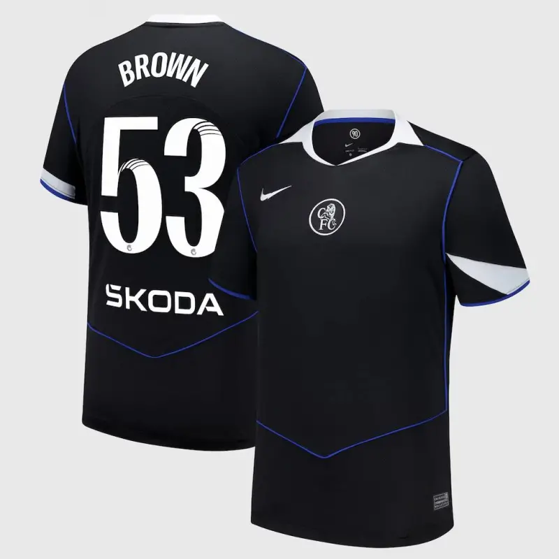 Chelsea chelsea wsl nike drittes stadiontrikot 2025-26 mit aufdruck „brown 53“ Trikot - Exklusive Chelsea Fußballbekleidung